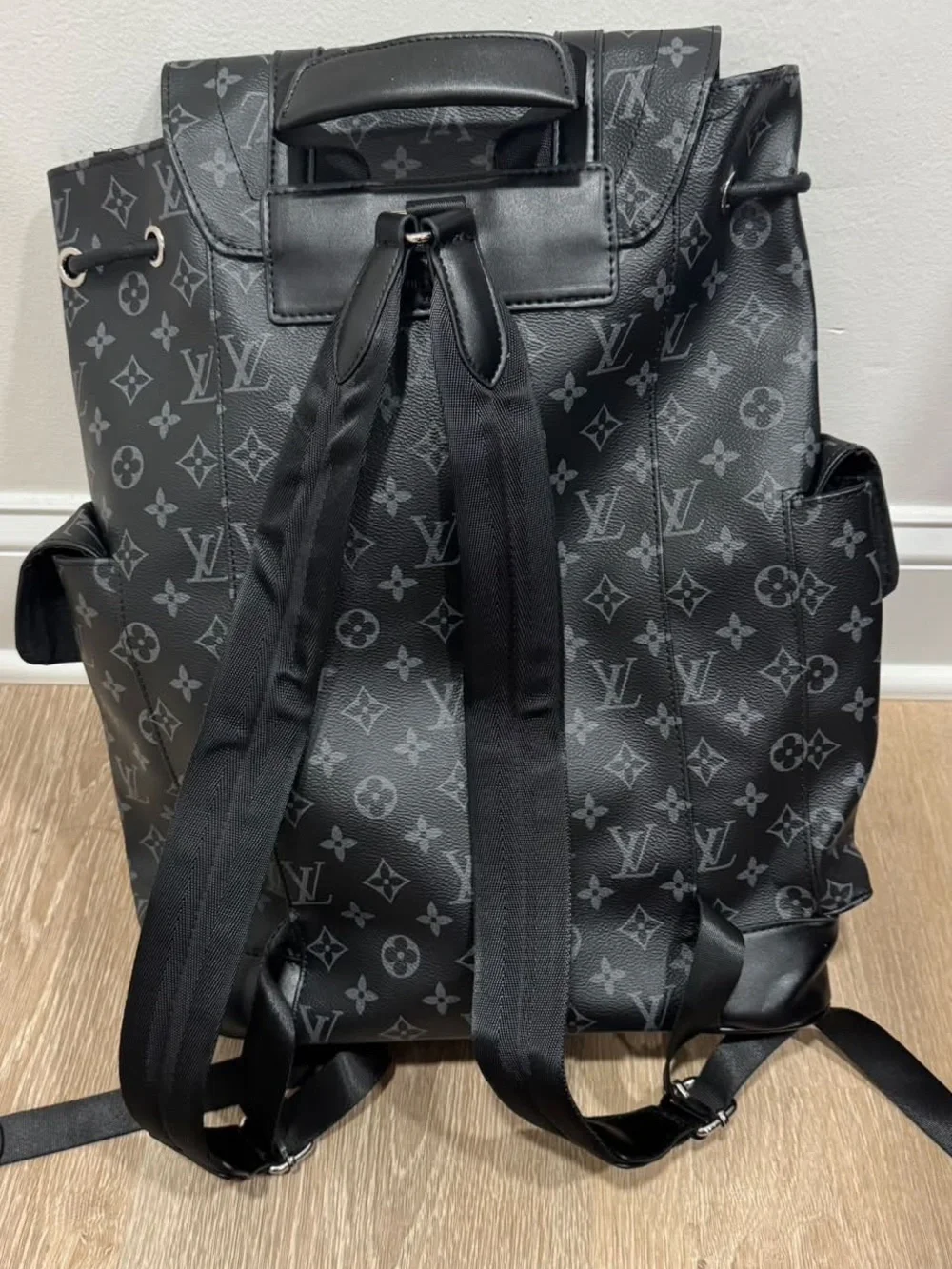 Louis Vuitton Black Monogram Eclipse Canvas Backpack | Black & Grey Style